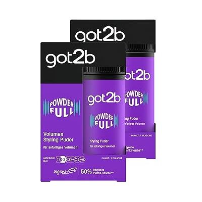 Got2B Poudre coiffante Powderfull (10 g) Pour un volume immédiat à la racine Poudre volumisante avec formule légère pour une tenue naturelle 2 x 10 g - Publicité Got2B Poudre coiffante Powderfull (10 g) Pour un volume immédiat à la racine Poudre volumisante avec formule légère pour une tenue naturelle 2 x 10 g - Publicité