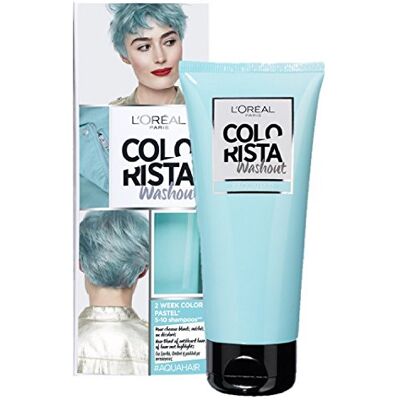 Colorista Washout 2 Semaines Couleur Temporaire pour Cheveux Aqua - Publicité Colorista Washout 2 Semaines Couleur Temporaire pour Cheveux Aqua - Publicité