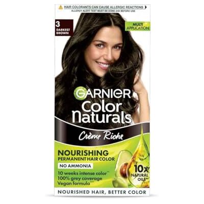 Garnier Color Naturals Nourishing Permanent Hair Colour Cream Darkest Brown 3 1 Set by - Publicité Garnier Color Naturals Nourishing Permanent Hair Colour Cream Darkest Brown 3 1 Set by - Publicité