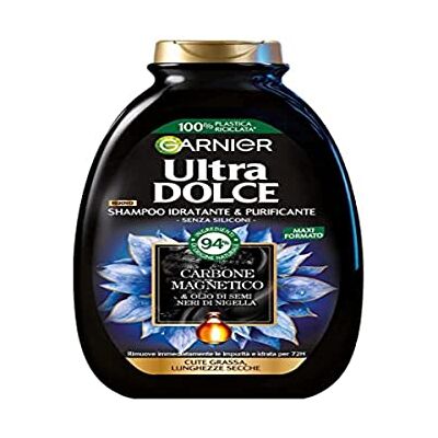 Garnier - Ultra Dolce - Charbon Magnétique Purifiant - Shampoing - Publicité Garnier - Ultra Dolce - Charbon Magnétique Purifiant - Shampoing - Publicité