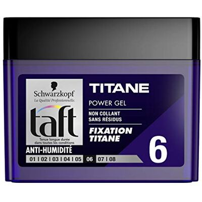 Schwarzkopf Taft Gel Coiffant Cheveux Power Gel Titane Pot 250 ml - Publicité Schwarzkopf Taft Gel Coiffant Cheveux Power Gel Titane Pot 250 ml - Publicité