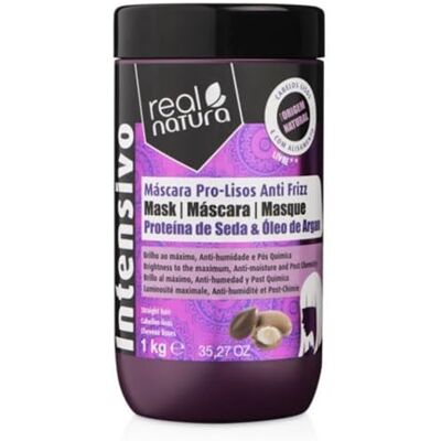 Real Natura Masque Cheveux Anti Frizz à l'Argan - 1 Kg - Publicité Real Natura Masque Cheveux Anti Frizz à l'Argan - 1 Kg - Publicité