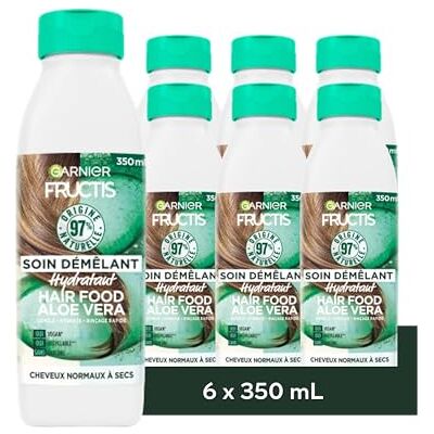 Garnier Fructis Hair Food Démêlant Hydratant à l'Aloe Vera Cheveux Secs 350 ml LOT DE 6 - Publicité Garnier Fructis Hair Food Démêlant Hydratant à l'Aloe Vera Cheveux Secs 350 ml LOT DE 6 - Publicité
