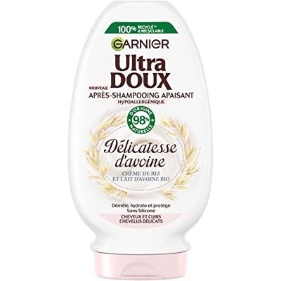 Garnier Ultra Doux Après-Shampooing Hydratant delicatesse 250 ml - Publicité Garnier Ultra Doux Après-Shampooing Hydratant delicatesse 250 ml - Publicité