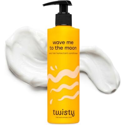 Twisty Wave Me To The Moon Après-shampoing pour boucles naturelles, soin hydratant, produit pour cheveux bouclés, 280 ml - Publicité Twisty Wave Me To The Moon Après-shampoing pour boucles naturelles, soin hydratant, produit pour cheveux bouclés, 280 ml - Publicité