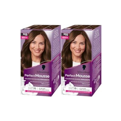 Schwarzkopf Perfect Mousse Coloration Cheveux Mousse Permanente Sans Ammoniaque Masque Soin 96% D'ingrédients D'origine Naturelle Noisette 668 Lot de 2 - Publicité Schwarzkopf Perfect Mousse Coloration Cheveux Mousse Permanente Sans Ammoniaque Masque Soin 96% D'ingrédients D'origine Naturelle Noisette 668 Lot de 2 - Publicité