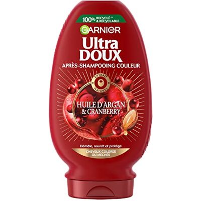 Garnier ULTRA DOUX ARGAN CRANBERRY APRES-SHAMPOOING 250ML - Publicité Garnier ULTRA DOUX ARGAN CRANBERRY APRES-SHAMPOOING 250ML - Publicité