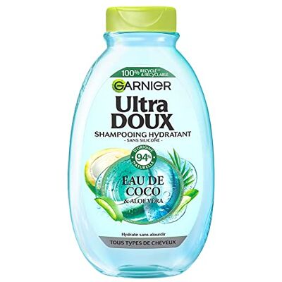Garnier - Eau De Coco Ultra Doux - 300ml - Shampoing - Publicité Garnier - Eau De Coco Ultra Doux - 300ml - Shampoing - Publicité