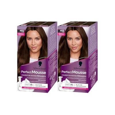 Schwarzkopf Perfect Mousse Coloration Cheveux Mousse Permanente sans Ammoniaque Masque Soin 96% d'ingrédients d'origine naturelle Châtain Chocolat 465 Lot de 2 - Publicité Schwarzkopf Perfect Mousse Coloration Cheveux Mousse Permanente sans Ammoniaque Masque Soin 96% d'ingrédients d'origine naturelle Châtain Chocolat 465 Lot de 2 - Publicité