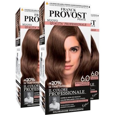 Franck Provost Coloration permanente réutilisable avec traitement de beauté, coloration professionnelle et couverture optimale longue durée 6.0 blond foncé 3 couleurs - Publicité Franck Provost Coloration permanente réutilisable avec traitement de beauté, coloration professionnelle et couverture optimale longue durée 6.0 blond foncé 3 couleurs - Publicité