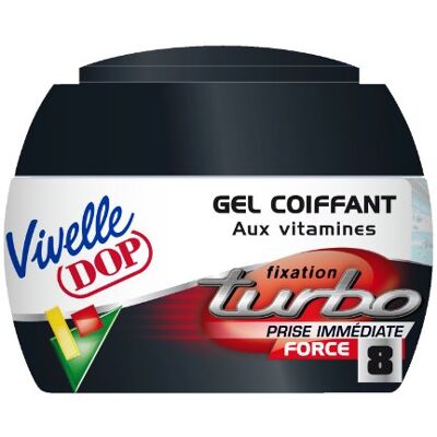 VIVELLE DOP Force Gel coiffant Fixation turbo Tout type de cheveux Vitamines 150ml - Publicité VIVELLE DOP Force Gel coiffant Fixation turbo Tout type de cheveux Vitamines 150ml - Publicité