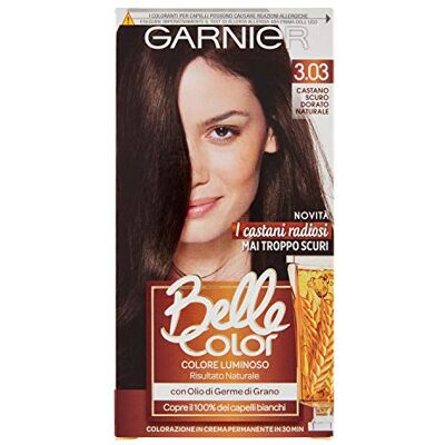 Garnier Belle couleur de coloration en crème permanente, 3.03 marron foncé doré naturel - Publicité Garnier Belle couleur de coloration en crème permanente, 3.03 marron foncé doré naturel - Publicité