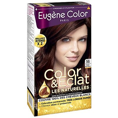 Eugène Color Color & Eclat Coloration Permanente Brillance Longue Durée à l'Huile d'Argan Nuance Châtain Clair Auburn - Publicité Eugène Color Color & Eclat Coloration Permanente Brillance Longue Durée à l'Huile d'Argan Nuance Châtain Clair Auburn - Publicité
