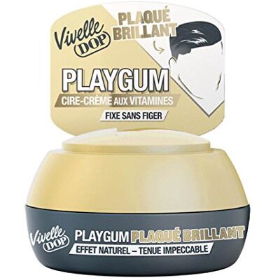 VIVELLE DOP Playgum Plaqué Brillant Cire-Crème Coiffante pour Homme 80 ml - Publicité VIVELLE DOP Playgum Plaqué Brillant Cire-Crème Coiffante pour Homme 80 ml - Publicité