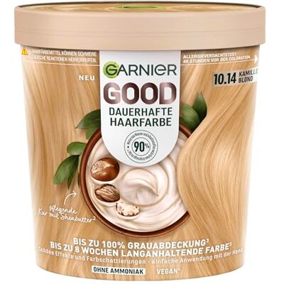 Garnier GOOD Coloration permanente pour cheveux 10.14 Camomille - Publicité Garnier GOOD Coloration permanente pour cheveux 10.14 Camomille - Publicité