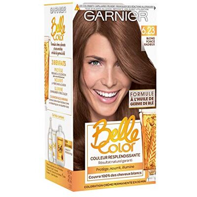 Garnier Belle Color Terre de Soleil Coloration permanente Blond 6.23 Blond foncé radieux Lot de 2 - Publicité Garnier Belle Color Terre de Soleil Coloration permanente Blond 6.23 Blond foncé radieux Lot de 2 - Publicité