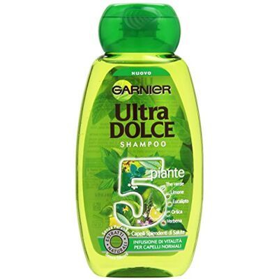 Garnier Ultra Dolce 5 Vitality Shampooing pour cheveux normaux 250 ml - Publicité Garnier Ultra Dolce 5 Vitality Shampooing pour cheveux normaux 250 ml - Publicité