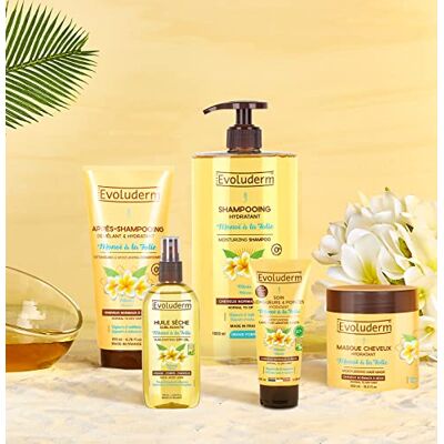 Evoluderm Monoï Cheveux Hydratant Shampoing + Après-Shampoing Démêlant + Masque Cheveux + Huile Sèche Sublimante + Soin Longueurs & Pointes Origine naturelle Fabrication Française - Publicité Evoluderm Monoï Cheveux Hydratant Shampoing + Après-Shampoing Démêlant + Masque Cheveux + Huile Sèche Sublimante + Soin Longueurs & Pointes Origine naturelle Fabrication Française - Publicité