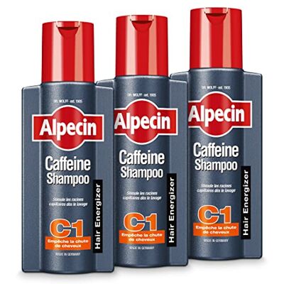 Alpecin Shampooing à la caféine C1 - 250 ml - Lot de 3 - Homme - Shampooing - Publicité Alpecin Shampooing à la caféine C1 - 250 ml - Lot de 3 - Homme - Shampooing - Publicité