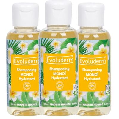 Evoluderm Shampooing Hydratant Monoï à la Folie 95% d'Ingrédients d'Origine Naturelle (100 ml) Lot de 3 x 100 ml - Publicité Evoluderm Shampooing Hydratant Monoï à la Folie 95% d'Ingrédients d'Origine Naturelle (100 ml) Lot de 3 x 100 ml - Publicité