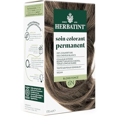 Herbatint Soin Colorant Permanent Cheveux 6N Blond Foncé 170 ml Sans Ammoniaque, 100% Couverture des Cheveux Blancs Testé Dermatologiquement pour Peaux Sensibles, avec 8 Extraits Végétaux Bio - Publicité Herbatint Soin Colorant Permanent Cheveux 6N Blond Foncé 170 ml Sans Ammoniaque, 100% Couverture des Cheveux Blancs Testé Dermatologiquement pour Peaux Sensibles, avec 8 Extraits Végétaux Bio - Publicité