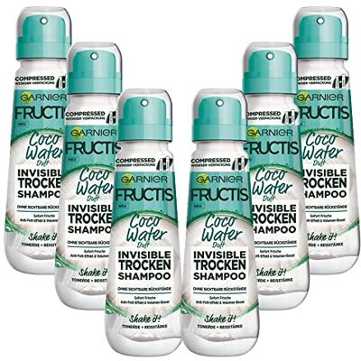 Garnier Shampooing Sec Cheveux Gras et Plats Effet Anti-Graisse et Boost Volume Shampooing à Formule Vegan Fructis Invisible Coco Water 6x100ml - Publicité Garnier Shampooing Sec Cheveux Gras et Plats Effet Anti-Graisse et Boost Volume Shampooing à Formule Vegan Fructis Invisible Coco Water 6x100ml - Publicité