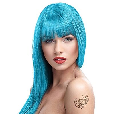 Crazy Color Coloration cheveux semi-permanente , BUBBLEGUM BLUE, Bleu tendre - Publicité Crazy Color Coloration cheveux semi-permanente , BUBBLEGUM BLUE, Bleu tendre - Publicité