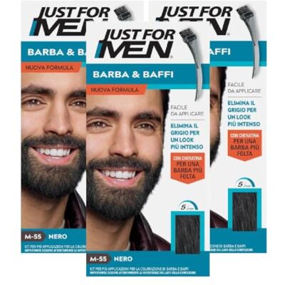 JUST FOR MEN Brush in Color Gelformel Bart Und Schnurrbart Schwarz 3er Pack - Publicité JUST FOR MEN Brush in Color Gelformel Bart Und Schnurrbart Schwarz 3er Pack - Publicité