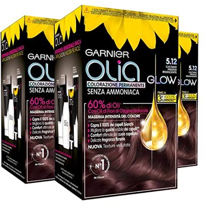 Garnier Olia Glow Coloration Cheveux Coloration Permanente Couleur 5.12 Châtain Froid Irisé Sans Ammoniaque Parfum Délicat 3 Teintes - Publicité Garnier Olia Glow Coloration Cheveux Coloration Permanente Couleur 5.12 Châtain Froid Irisé Sans Ammoniaque Parfum Délicat 3 Teintes - Publicité