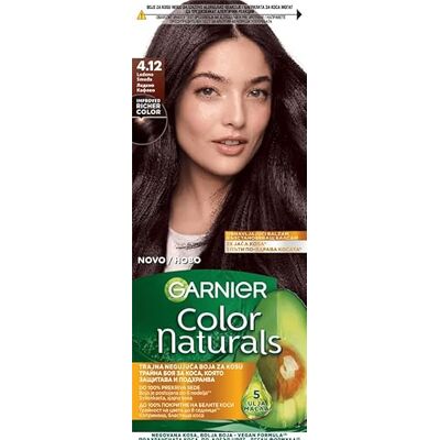 Garnier , Color Naturals Lot de 3 crèmes colorantes pour cheveux 4.12 Marron glacé - Publicité Garnier , Color Naturals Lot de 3 crèmes colorantes pour cheveux 4.12 Marron glacé - Publicité