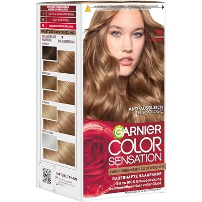 Garnier Color Sensation Haircolor 7 Delicate Opal Blond - Publicité Garnier Color Sensation Haircolor 7 Delicate Opal Blond - Publicité