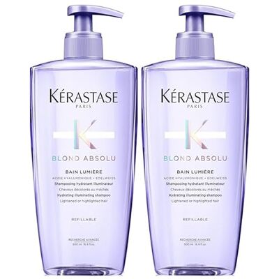 KÉRASTASE Blond Absolu Shampoing Hydratant & Illuminateur Pour Cheveux Blonds Méchés, Décolorés & Sensibilisés À l'Acide Hyaluronique Bain Lumière 500 ml x 2 DUO - Publicité KÉRASTASE Blond Absolu Shampoing Hydratant & Illuminateur Pour Cheveux Blonds Méchés, Décolorés & Sensibilisés À l'Acide Hyaluronique Bain Lumière 500 ml x 2 DUO - Publicité