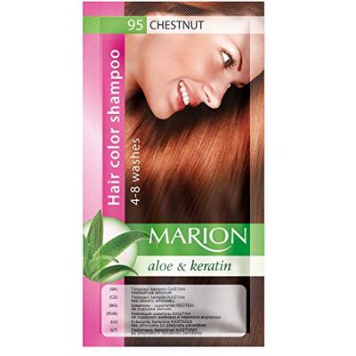 Marion - Hair Color Shampoo - Medium Chestnut - Sachet - Shampoo - Publicité Marion - Hair Color Shampoo - Medium Chestnut - Sachet - Shampoo - Publicité