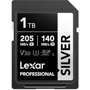 Lexar Silver Carte SD 1To, UHS-I Carte SDXC Jusqu'à 205 Mo/s en Lecture, 140 Mo/s en écriture, V30, 4K UHD Video, U3, Classe 10, Carte Mémoire SDXC avec Lifetime Data Recovery - Publicité Lexar Silver Carte SD 1To, UHS-I Carte SDXC Jusqu'à 205 Mo/s en Lecture, 140 Mo/s en écriture, V30, 4K UHD Video, U3, Classe 10, Carte Mémoire SDXC avec Lifetime Data Recovery - Publicité