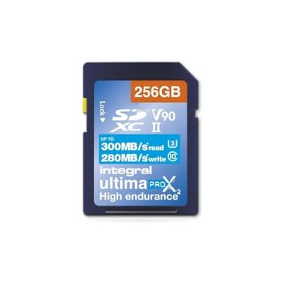 Integral UltimaPro X2 256GB V90 - 300/280 MB/s - Carte mémoire - Publicité Integral UltimaPro X2 256GB V90 - 300/280 MB/s - Carte mémoire - Publicité