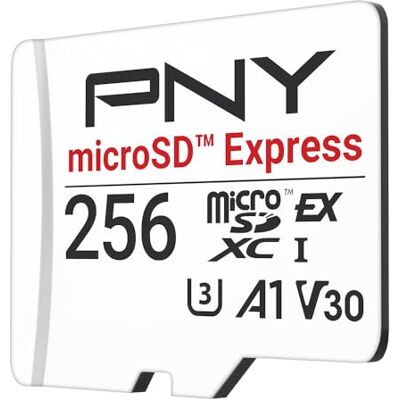 PNY 256GB microSD Express U3 V30 A1 microSDXC Carte Mémoire Flash - Publicité PNY 256GB microSD Express U3 V30 A1 microSDXC Carte Mémoire Flash - Publicité