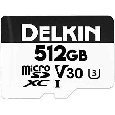 Delkin Appareils 512GB HYPERSPEED microSDXC UHS-I (V30) Carte mémoire - Publicité Delkin Appareils 512GB HYPERSPEED microSDXC UHS-I (V30) Carte mémoire - Publicité