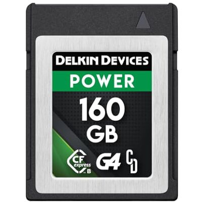 Delkin Power CFexpress Carte mémoire G4 Type B 160 Go - Publicité Delkin Power CFexpress Carte mémoire G4 Type B 160 Go - Publicité