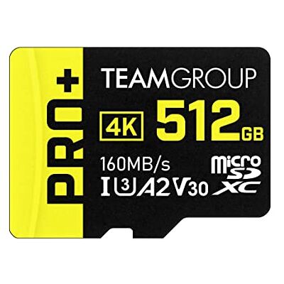 TEAMGROUP Carte Micro SDXC UHS-I U3 A2 V30 A2 V30 de 512 Go Lecture/écriture jusqu'à 160/110 Mo/s pour Nintendo Switch, Steam Deck, tablettes, Smartphones avec Adaptateur TPPMSDX512GIA2V3003 - Publicité TEAMGROUP Carte Micro SDXC UHS-I U3 A2 V30 A2 V30 de 512 Go Lecture/écriture jusqu'à 160/110 Mo/s pour Nintendo Switch, Steam Deck, tablettes, Smartphones avec Adaptateur TPPMSDX512GIA2V3003 - Publicité