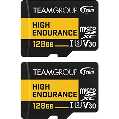TEAMGROUP THUSDX128GIV3067 Lot de 2 cartes mémoire flash haute endurance 128 Go UHS-I U3 V30 100 Mo/s Conçu pour la surveillance stable et durable Carte mémoire Flash Caméra de sécurité Enregistrement - Publicité TEAMGROUP THUSDX128GIV3067 Lot de 2 cartes mémoire flash haute endurance 128 Go UHS-I U3 V30 100 Mo/s Conçu pour la surveillance stable et durable Carte mémoire Flash Caméra de sécurité Enregistrement - Publicité