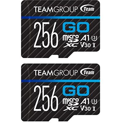 TEAMGROUP GO Card Lot de 2 cartes microSDXC UHS-I U3 V30 4K pour caméras d'action et drone, carte mémoire flash haute vitesse avec adaptateur pour sports de plein air et vlog, prise de vue 4K, GoPro - Publicité TEAMGROUP GO Card Lot de 2 cartes microSDXC UHS-I U3 V30 4K pour caméras d'action et drone, carte mémoire flash haute vitesse avec adaptateur pour sports de plein air et vlog, prise de vue 4K, GoPro - Publicité