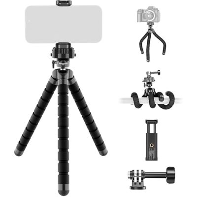 NEEWER Basics Mini Trépied Téléphone Flexible Pieuvre TP001 Perche Selfie Vlog pour Téléphone et Caméras,Compatible iPhone GoPro DJI Insta360 Action,Enregistrement Vidéo - Publicité NEEWER Basics Mini Trépied Téléphone Flexible Pieuvre TP001 Perche Selfie Vlog pour Téléphone et Caméras,Compatible iPhone GoPro DJI Insta360 Action,Enregistrement Vidéo - Publicité