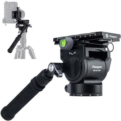 Fotopro MH-6A Pro Tête panoramique fluide pour trépied de caméra vidéo avec plaque QR, pour filmer le vlogging en direct et vidéo - Publicité Fotopro MH-6A Pro Tête panoramique fluide pour trépied de caméra vidéo avec plaque QR, pour filmer le vlogging en direct et vidéo - Publicité