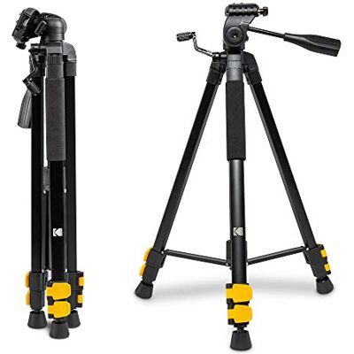 Kodak Trépied léger PhotoGear avec Guide électronique Trépied Compact en Aluminium à 3 Sections Qui s'ajuste de 22" à 6", tête à 3 Voies, Plaque à dégagement Rapide - Publicité Kodak Trépied léger PhotoGear avec Guide électronique Trépied Compact en Aluminium à 3 Sections Qui s'ajuste de 22" à 6", tête à 3 Voies, Plaque à dégagement Rapide - Publicité