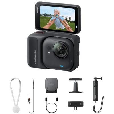 Insta360 GO Ultra Midnight Black Creator Bundle avec Mini trépied 2 en 1 2.0, Support à dégagement Rapide et Support pivotant - Publicité Insta360 GO Ultra Midnight Black Creator Bundle avec Mini trépied 2 en 1 2.0, Support à dégagement Rapide et Support pivotant - Publicité