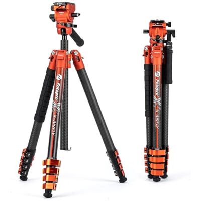 Fotopro X-AIRFLY Video Trépied Vidéo Fibre de Carbone 164.0cm Tête Hydraulique 30mm 1.36kg Plié 43.7cm - Publicité Fotopro X-AIRFLY Video Trépied Vidéo Fibre de Carbone 164.0cm Tête Hydraulique 30mm 1.36kg Plié 43.7cm - Publicité