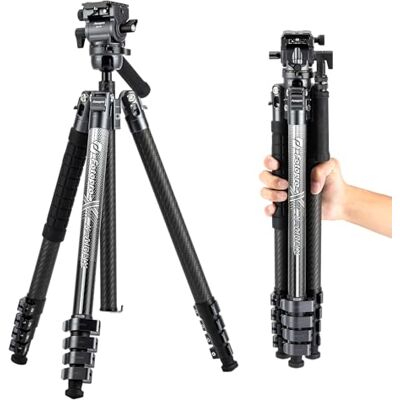 Fotopro X-AIRFLY Video Trépied Vidéo Fibre de Carbone 164.0cm Tête Hydraulique 30mm 1.36kg Plié 43.7cm - Publicité Fotopro X-AIRFLY Video Trépied Vidéo Fibre de Carbone 164.0cm Tête Hydraulique 30mm 1.36kg Plié 43.7cm - Publicité