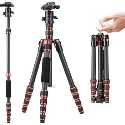 K&F CONCEPT Trépied Carbone Monopode 153cm pour DSLR - Publicité K&F CONCEPT Trépied Carbone Monopode 153cm pour DSLR - Publicité