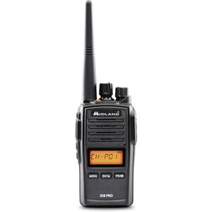 Midland G18 Pro Noise Cancelling C1145.04 Talkie-Walkie Longue Portée 12Km, 99 Canaux PMR446, Étanche IP67, Autonomie 22H, Fonction Réduction de Bruit, Brouilleur Scrambler et Compander - Publicité Midland G18 Pro Noise Cancelling C1145.04 Talkie-Walkie Longue Portée 12Km, 99 Canaux PMR446, Étanche IP67, Autonomie 22H, Fonction Réduction de Bruit, Brouilleur Scrambler et Compander - Publicité