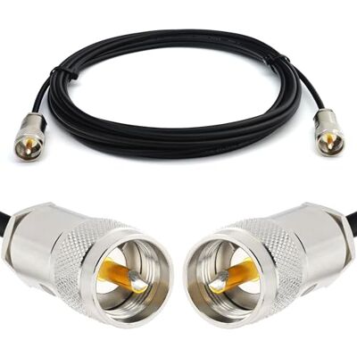 RANGEFUL PL259 4m UHF Câble coaxial RG58 50 Ohm — Résistant aux intempéries — rallonge pour HAM cable antenne CB Radio Analyseur Tosmetre Marine RF VHF Cibi SDR Radio Amateur - Publicité RANGEFUL PL259 4m UHF Câble coaxial RG58 50 Ohm — Résistant aux intempéries — rallonge pour HAM cable antenne CB Radio Analyseur Tosmetre Marine RF VHF Cibi SDR Radio Amateur - Publicité